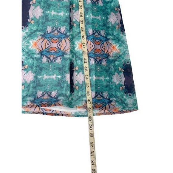 NWT Aaron Ashe Women’s M Green Polyester Abstract Print Sleeveless Maxi Dress - Picture 11 of 11